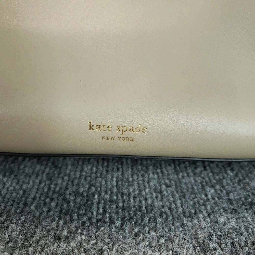 Kate Spade Dakota Hobo Bag Womens Small Beige Leather Pink Lining Dust Bag